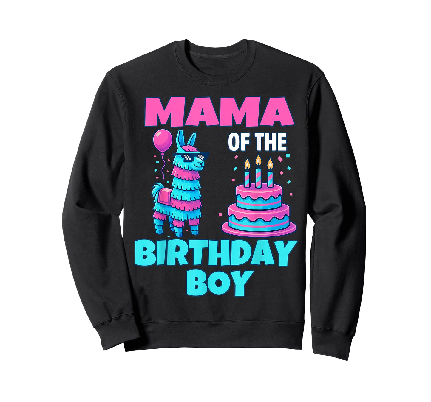 mama Birthday Boy Llama Pinata Party family mathing women T-Shirt