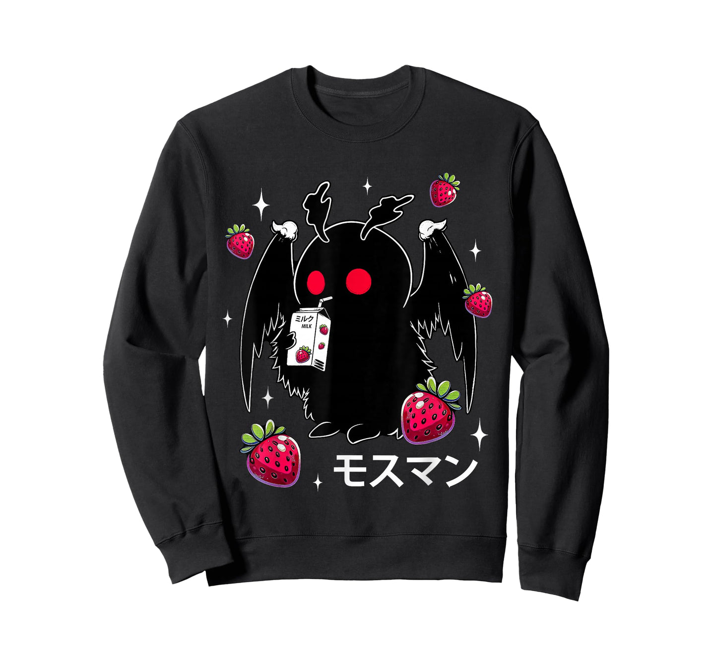 Mothman Kawaii Strawberry Milk Shake Cryptid T-Shirt
