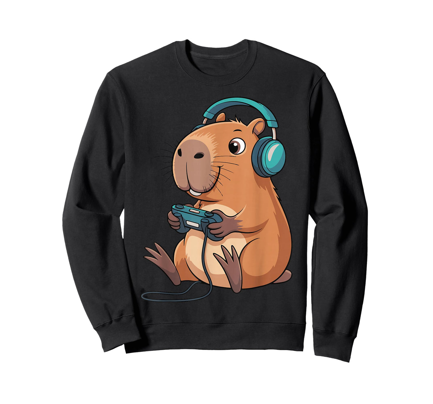 Cute Capybara Gaming Graphic Tee Funny Video Games Kids Boy T-Shirt