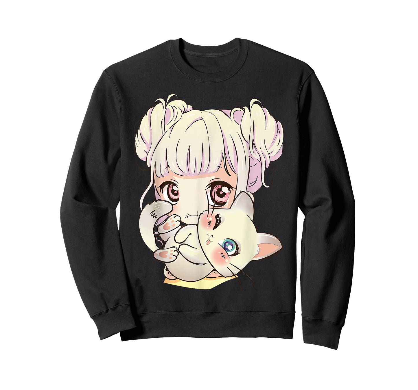 Cute Anime and Cats for Teen Manga Kawaii Graphic Otaku T-Shirt