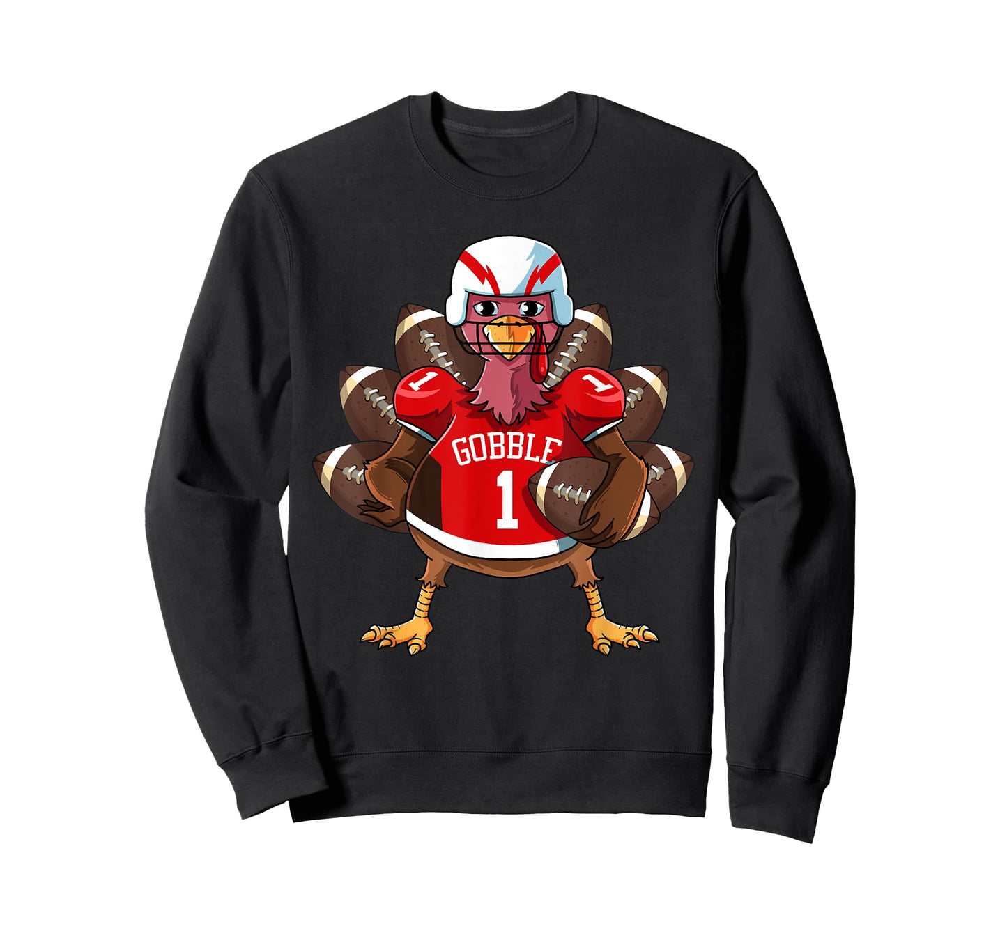 Funny Thanksgiving Football Game Turkey Player Sporty Gobble T-Shirt