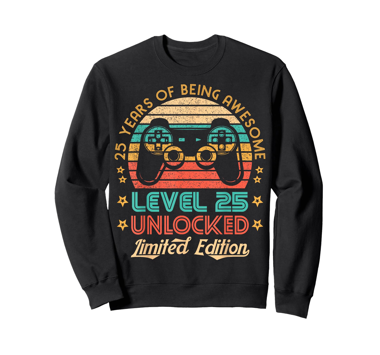 25th Birthday Level 25 Unlocked Limited Edition Gamer Gift T-Shirt
