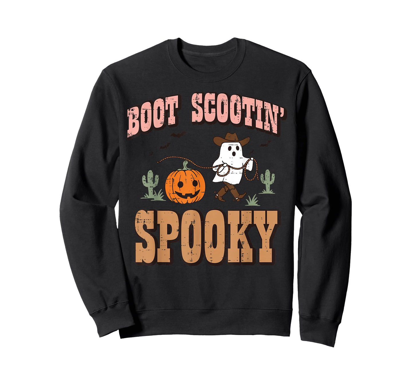 Halloween Cowboy Ghost Boot Scootin Spooky Costume Men Women T-Shirt
