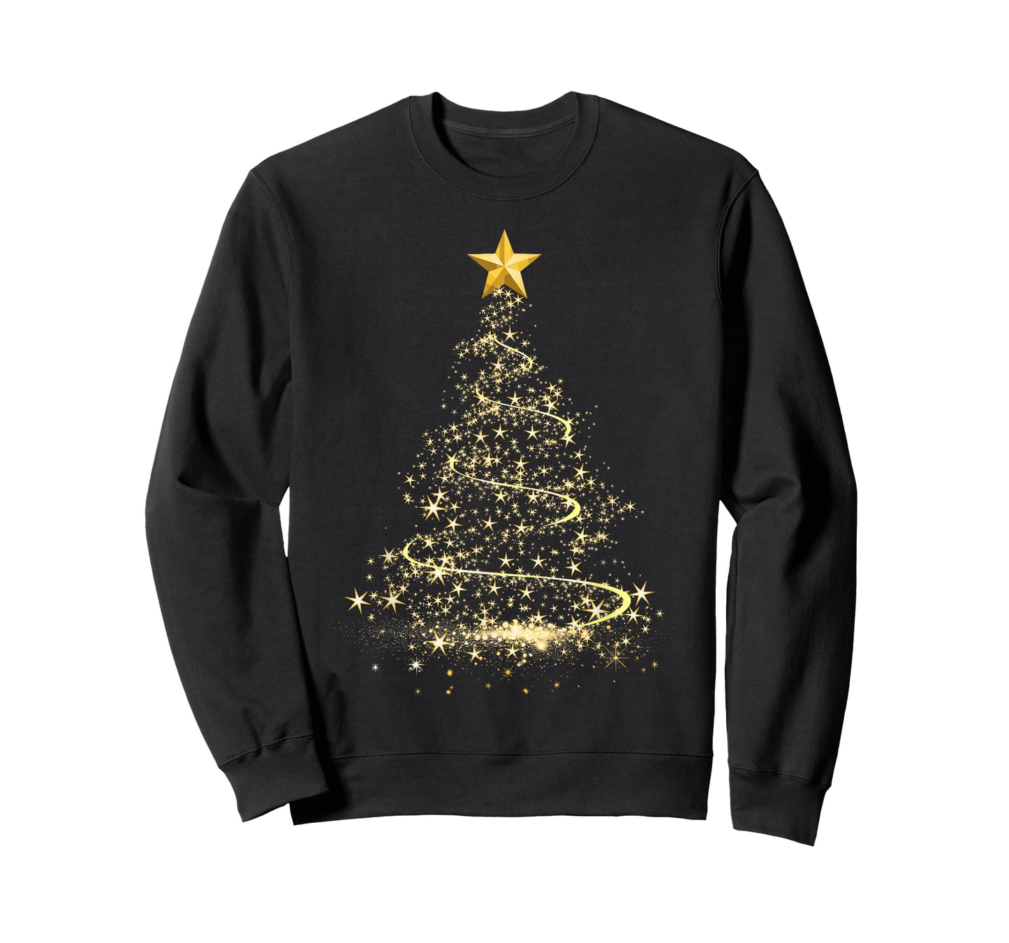 Funny Christmas Tree in Gold Merry Christmas Pajamas Women T-Shirt
