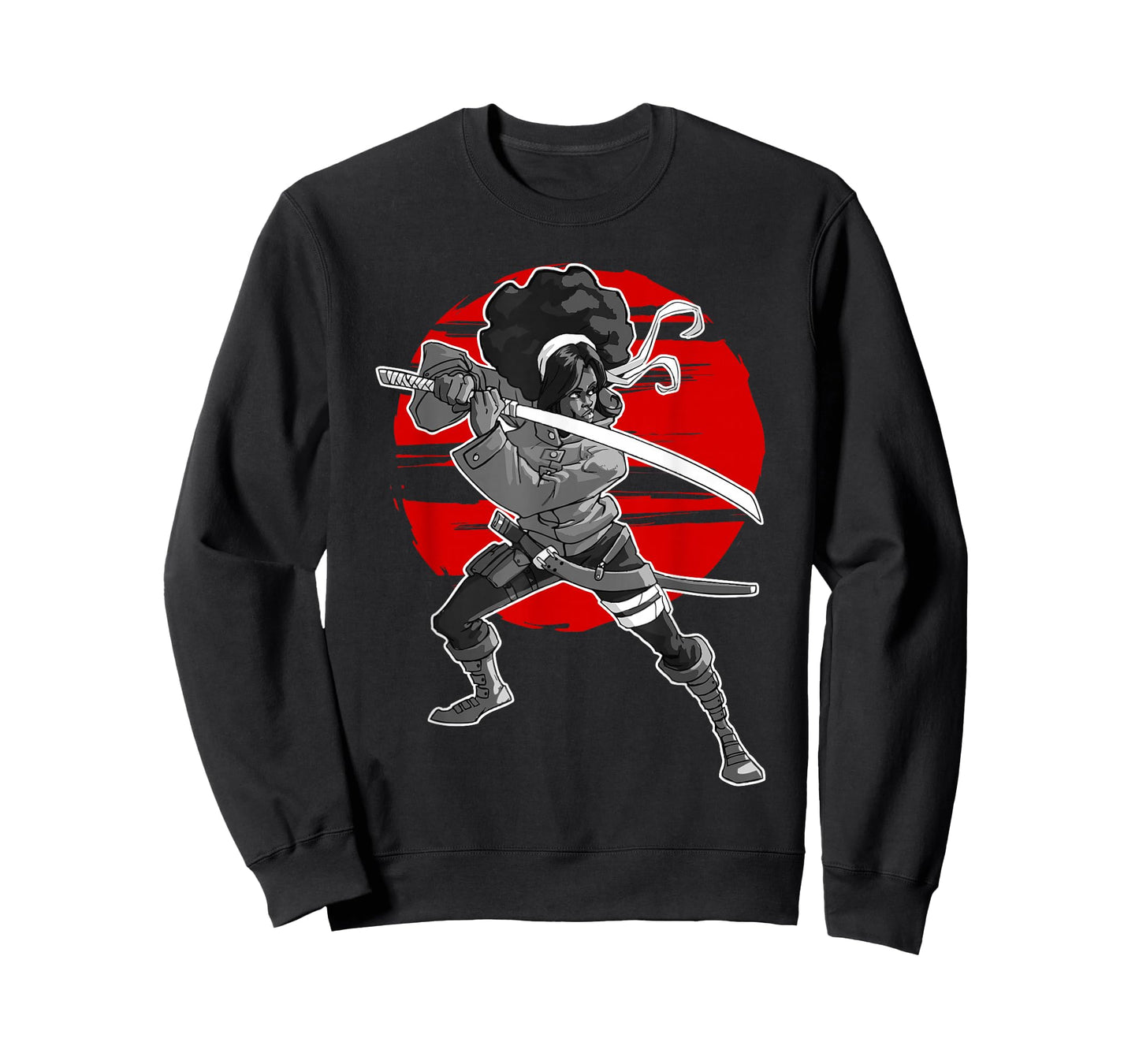 Afro Black Woman Samurai T-Shirt