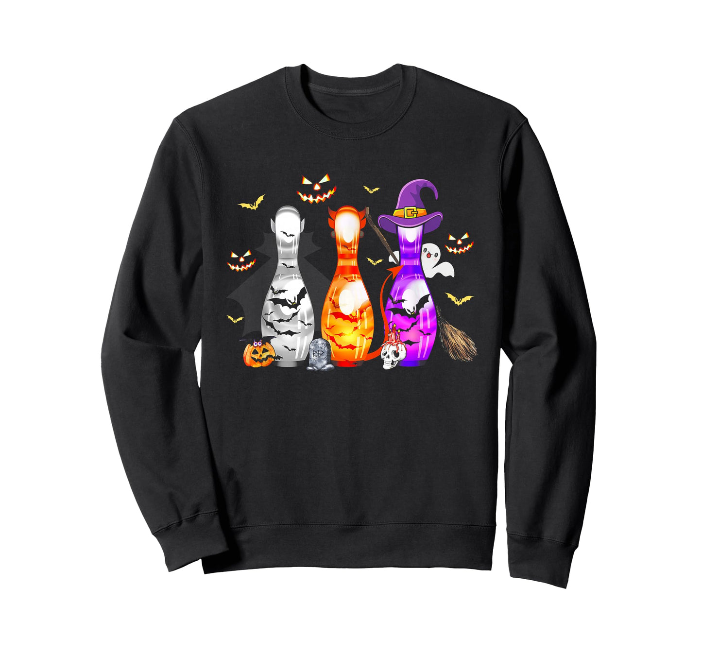 Cute Bowling Pin Halloween Spooky Costume T-Shirt