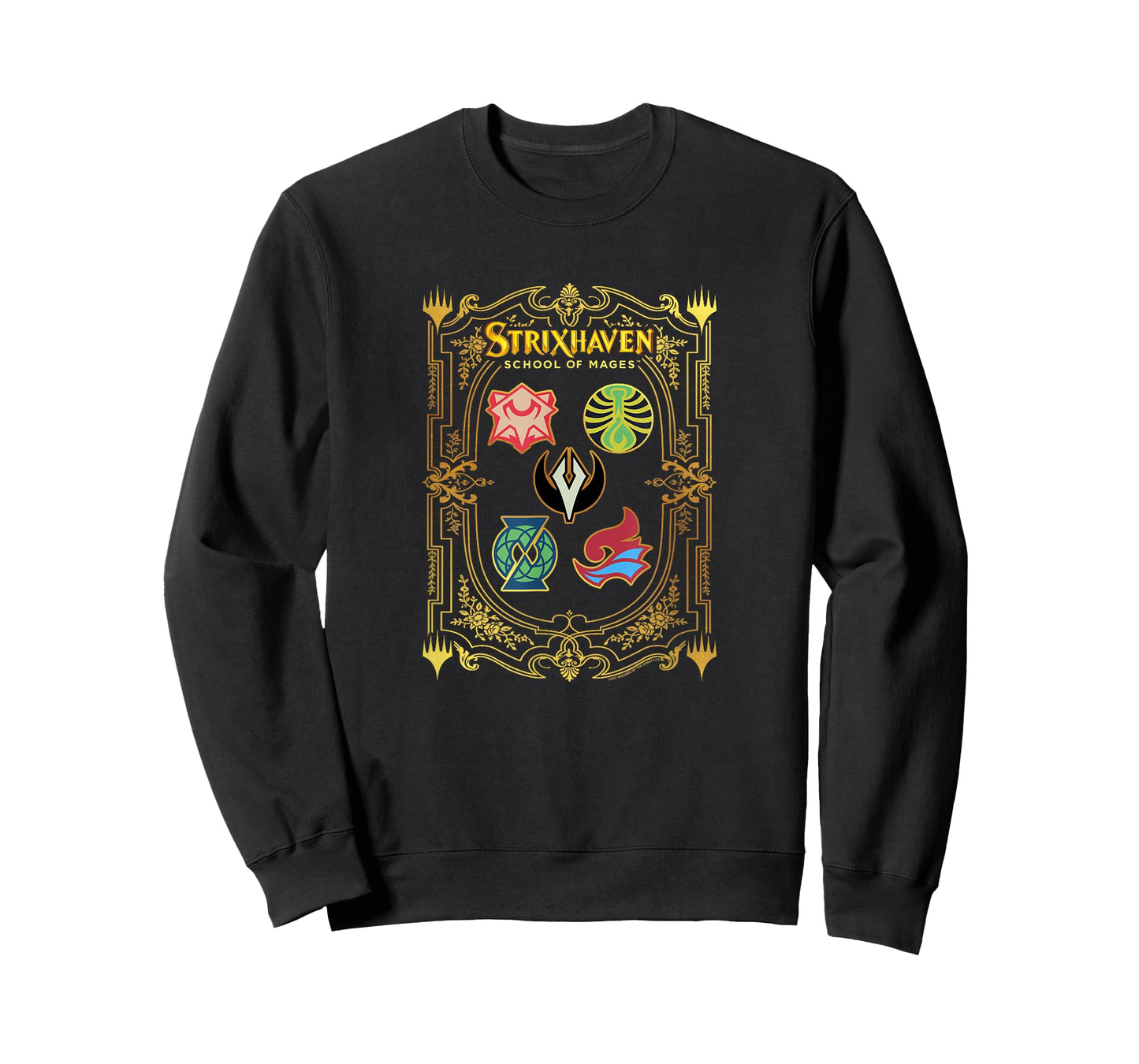 Magic: The Gathering Strixhaven Magic School Bordered Crests T-Shirt