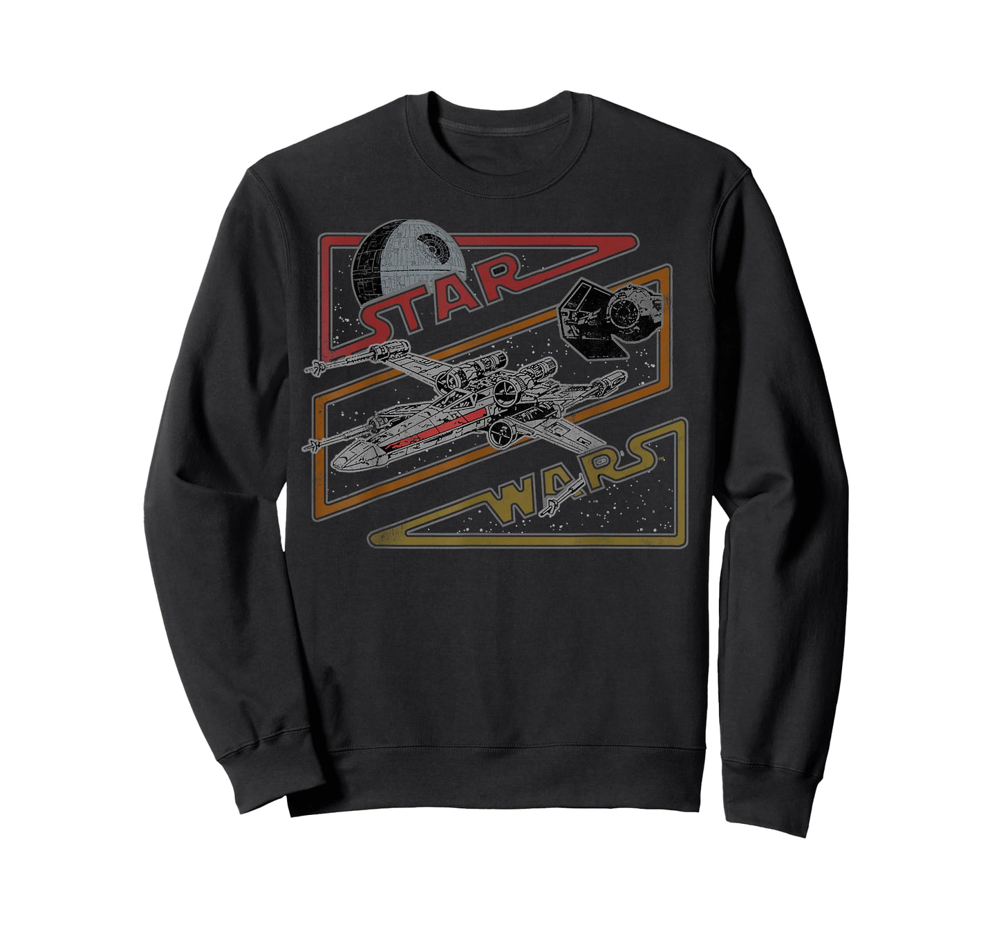 Star Wars Death Star X-Wing Tie Fighter Retro Logo T-Shirt T-Shirt