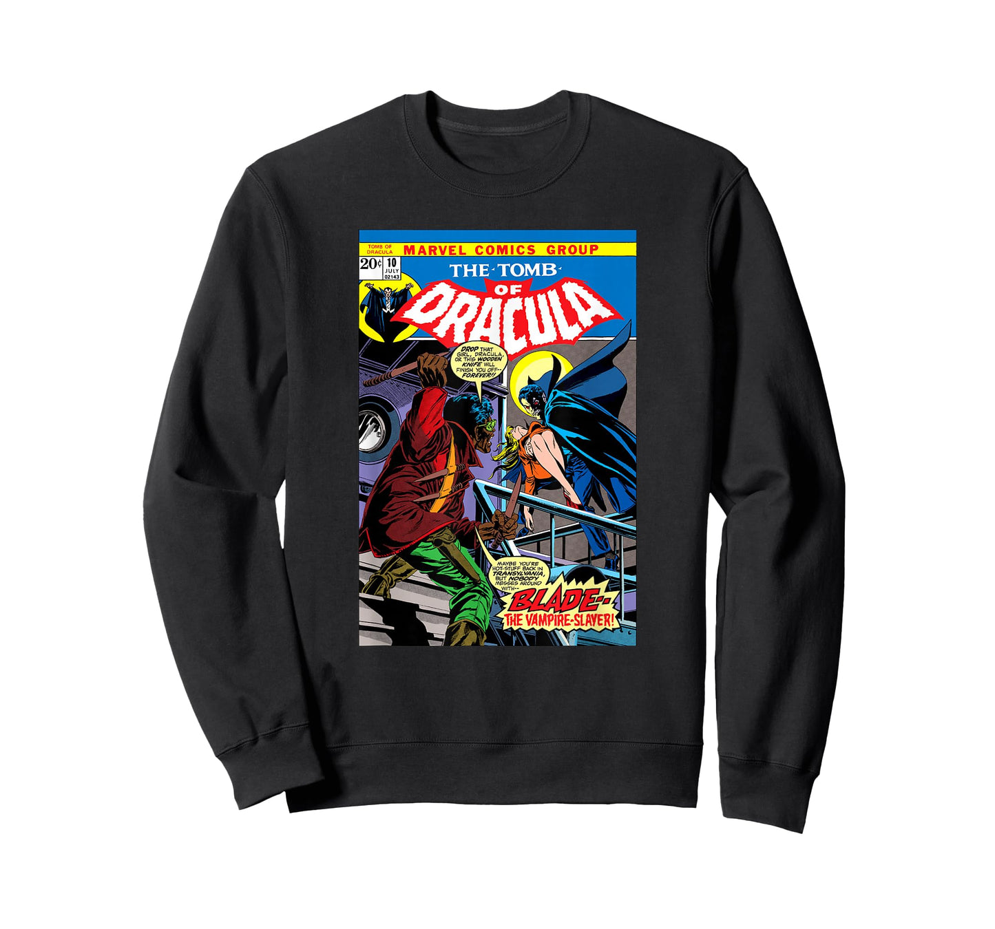 Marvel Blade Tomb of Dracula Vintage Comic Cover Halloween T-Shirt
