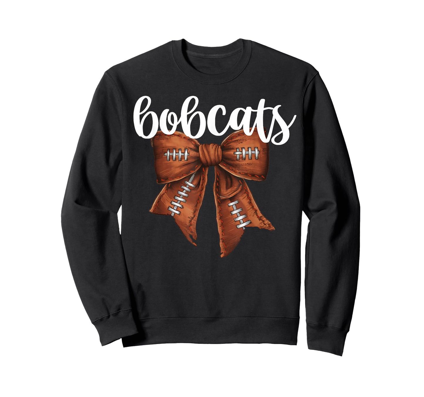 Bobcats Football Bow School Spirit Team Mascot Game Night T-Shirt