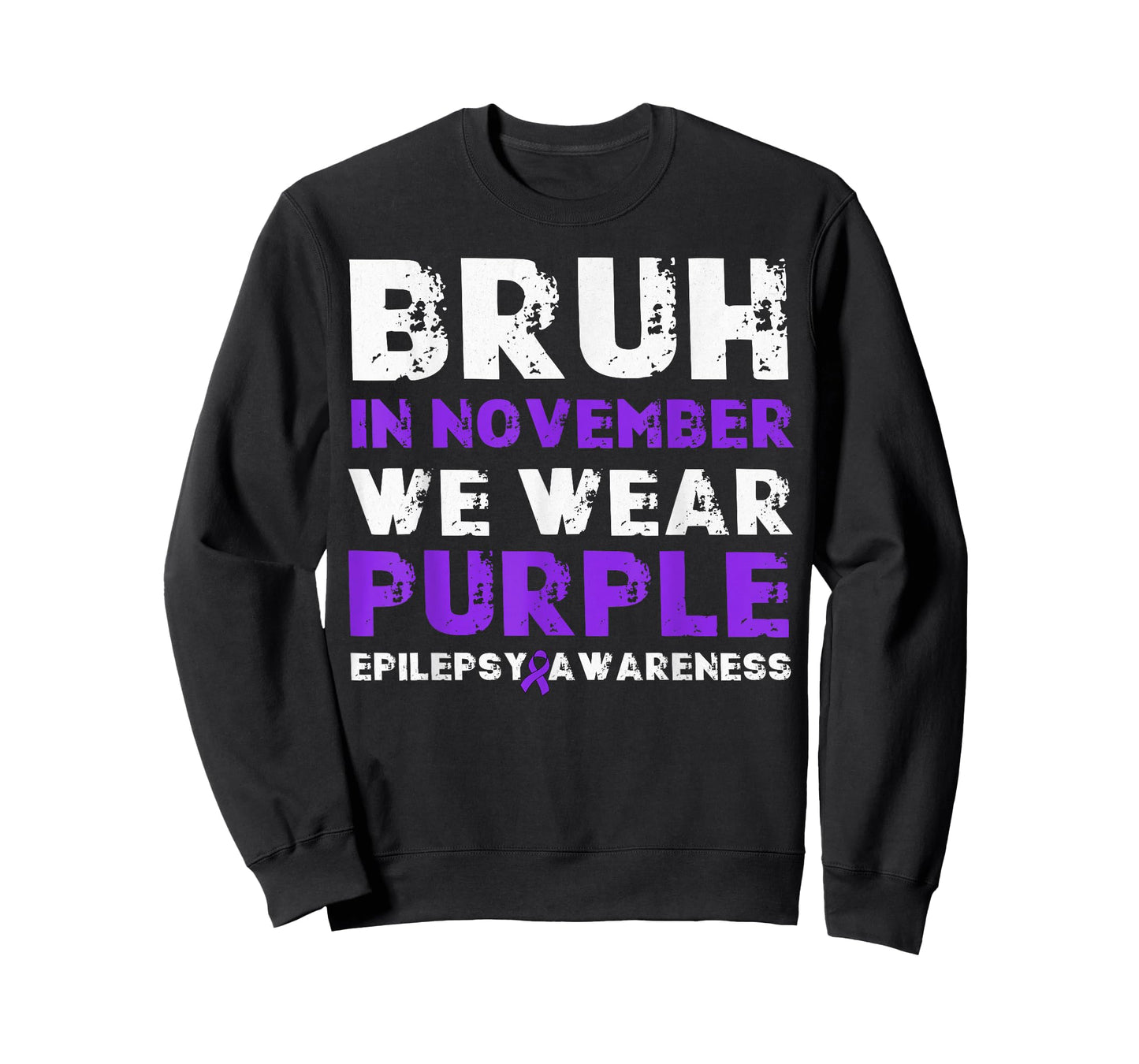 Bruh In November We Wear Purple Epilepsy Awareness Boys Kids T-Shirt