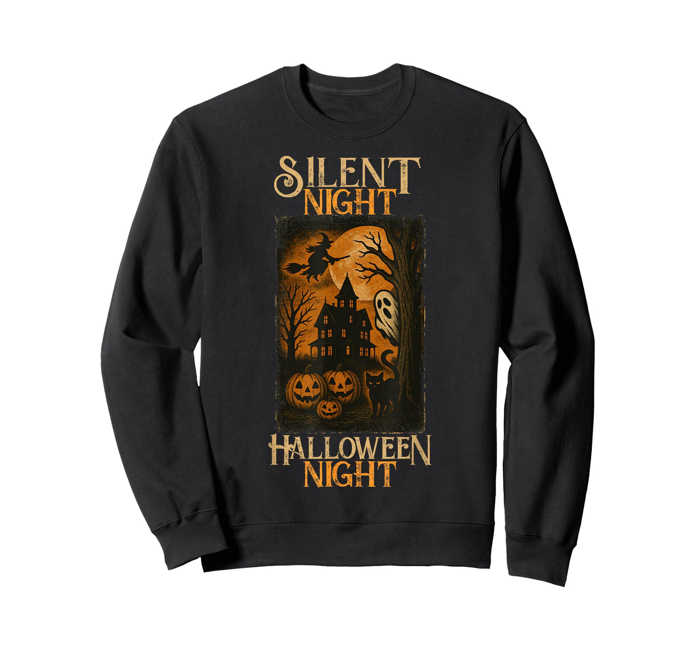 Funny Halloween Poster Silent Night Halloween Night T-Shirt