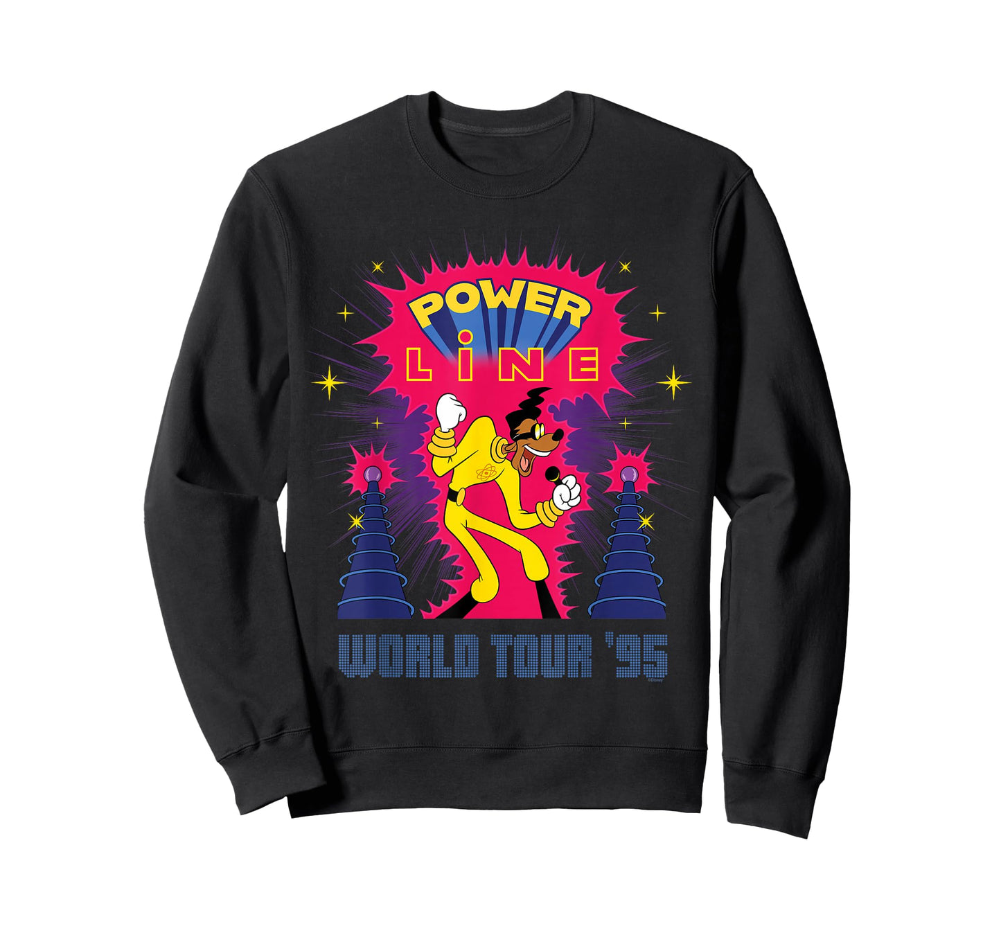 Disney A Goofy Movie Powerline World Tour '95 2-Sided Rock T-Shirt