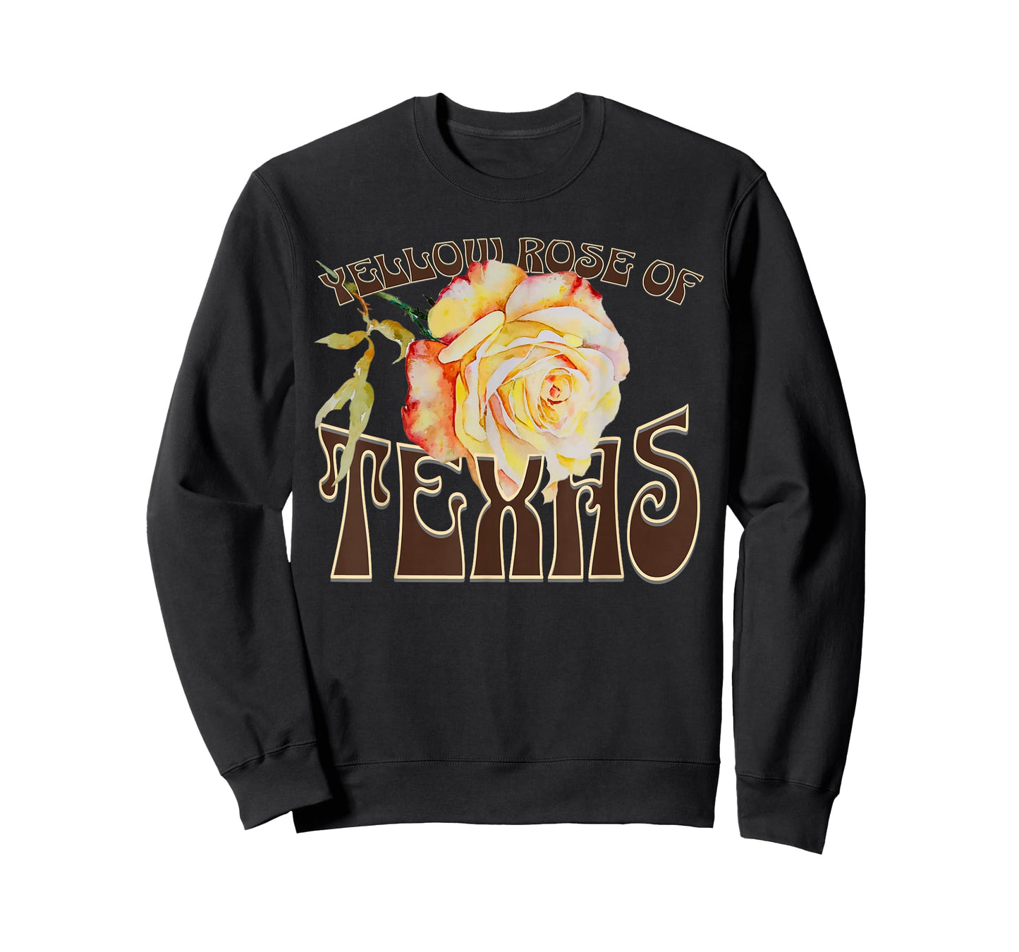 Yellow Rose of Texas Watercolor Rose T-Shirt