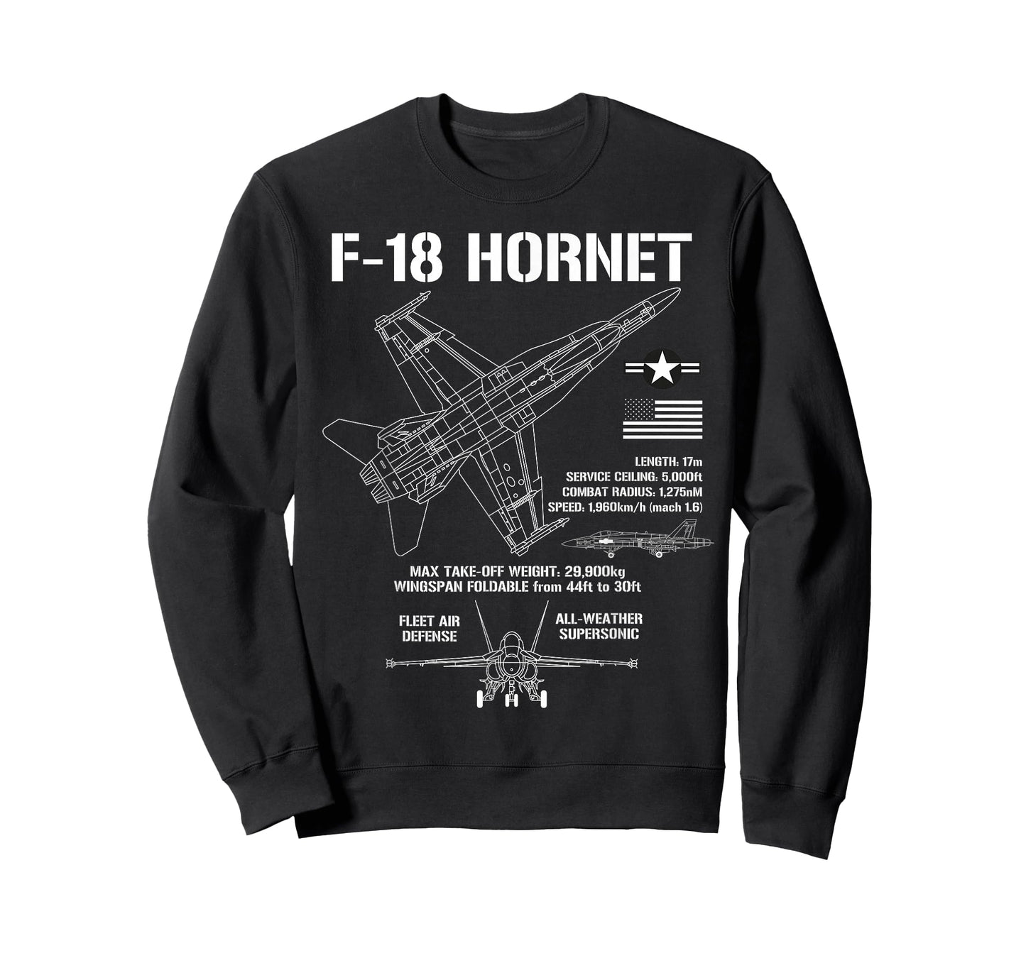 F-18 Hornet Fighter Jet Specs Military Airplane F18 Hornet T-Shirt