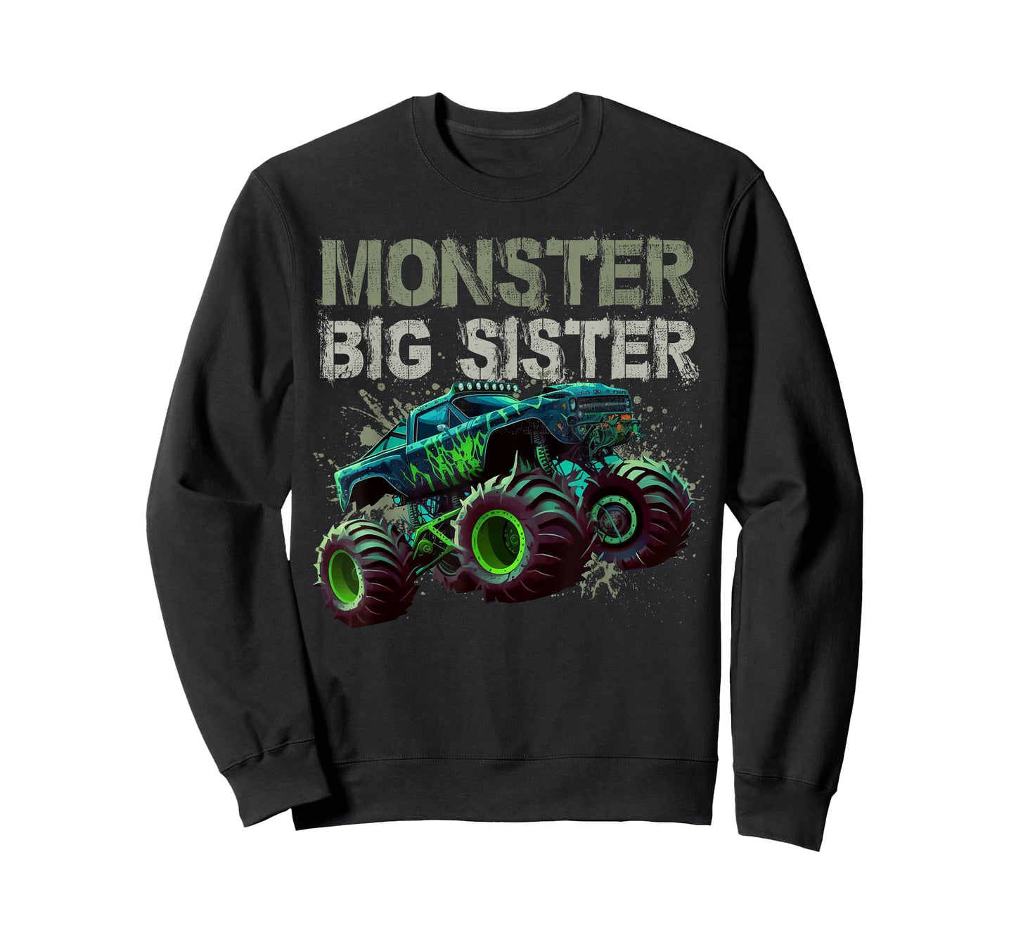 Monster Truck Big Sister Family Matching Monster Truck Lover T-Shirt