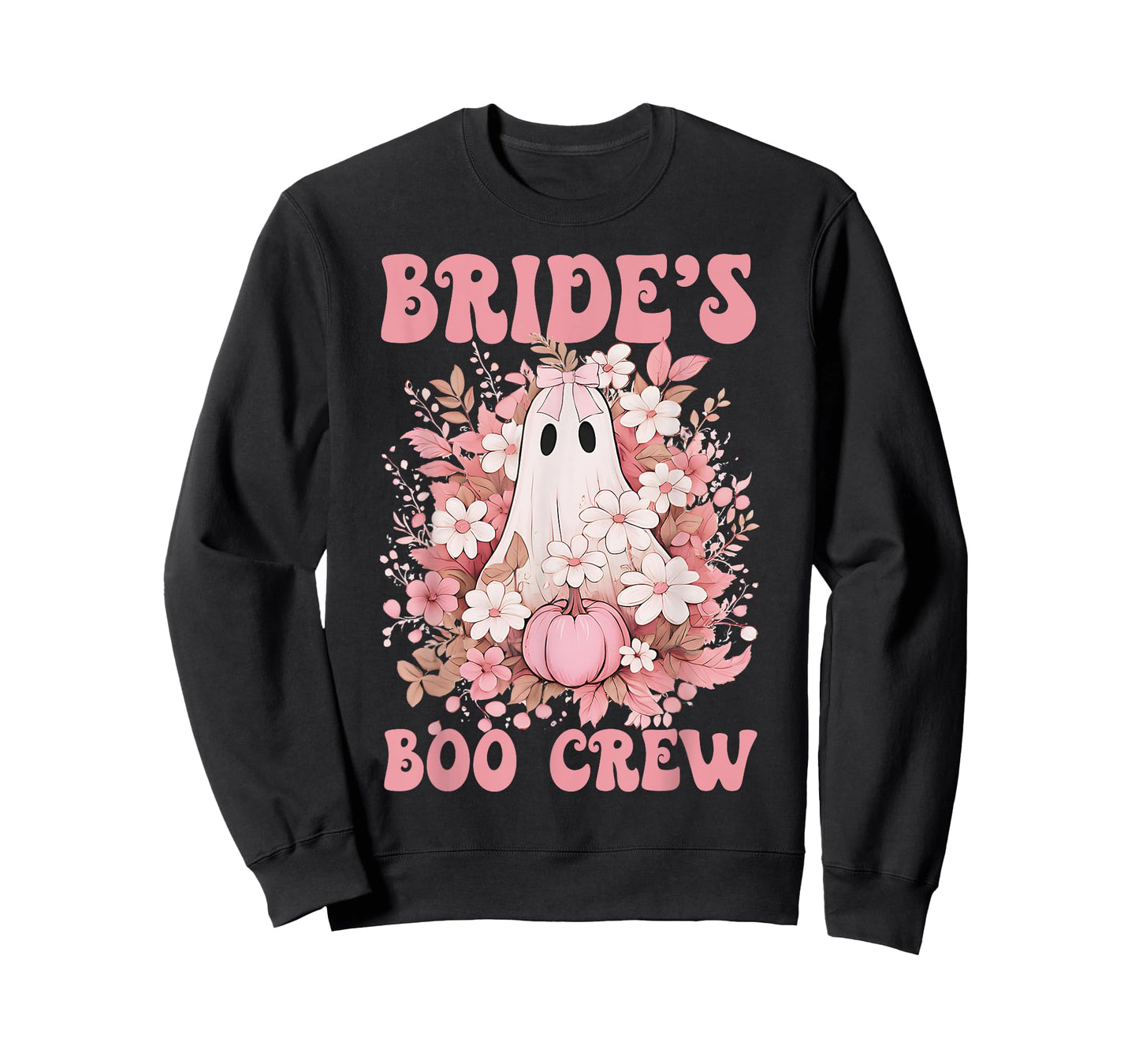 Bride's Boo Crew Cute Floral Ghost Halloween Bachelorette T-Shirt