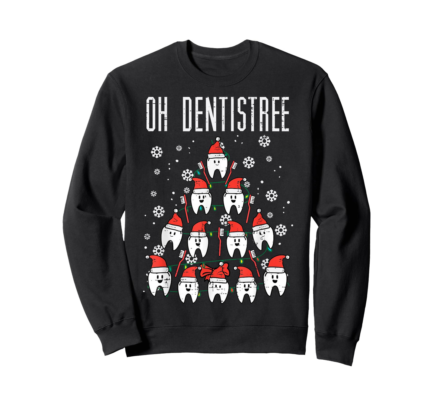 Oh Dentistree Christmas Tree Teeth Dentistry Dental Dentist T-Shirt