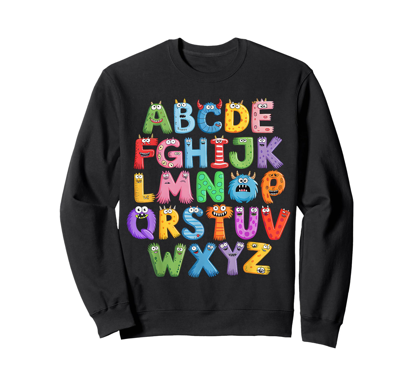 Monster ABC Cute Alphabet Halloween Teacher Costume Kids T-Shirt
