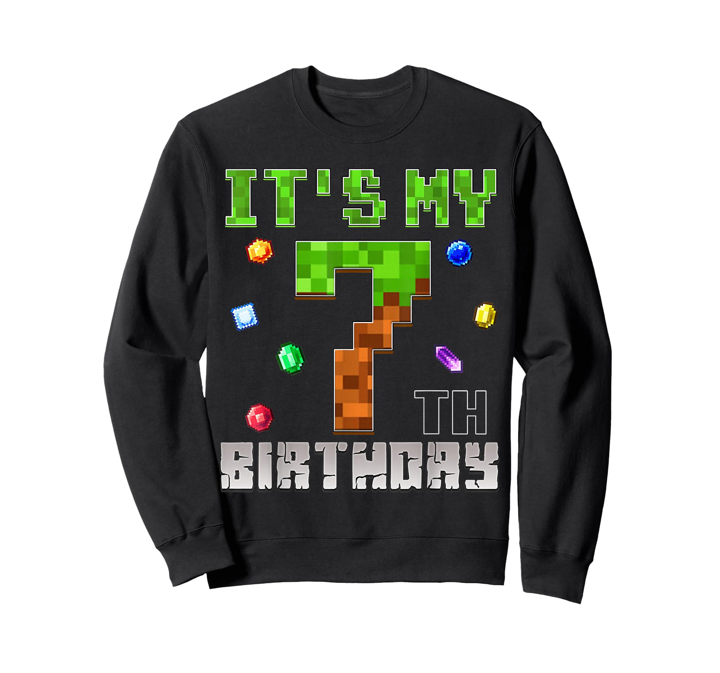 Birthday Boy Shirt It's My 7th Birthday Video Game Pixel T-Shirt