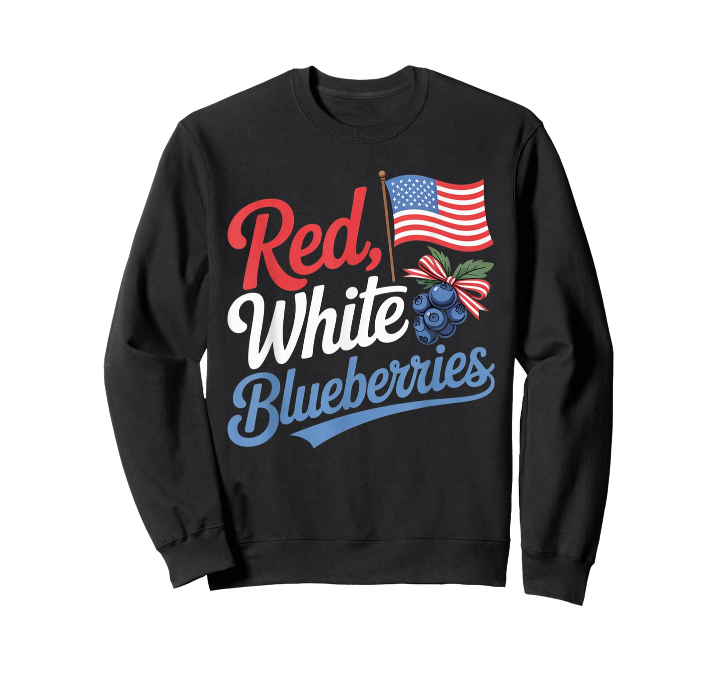 Funny Retro Red, White and Blueberries Patriot T-Shirt