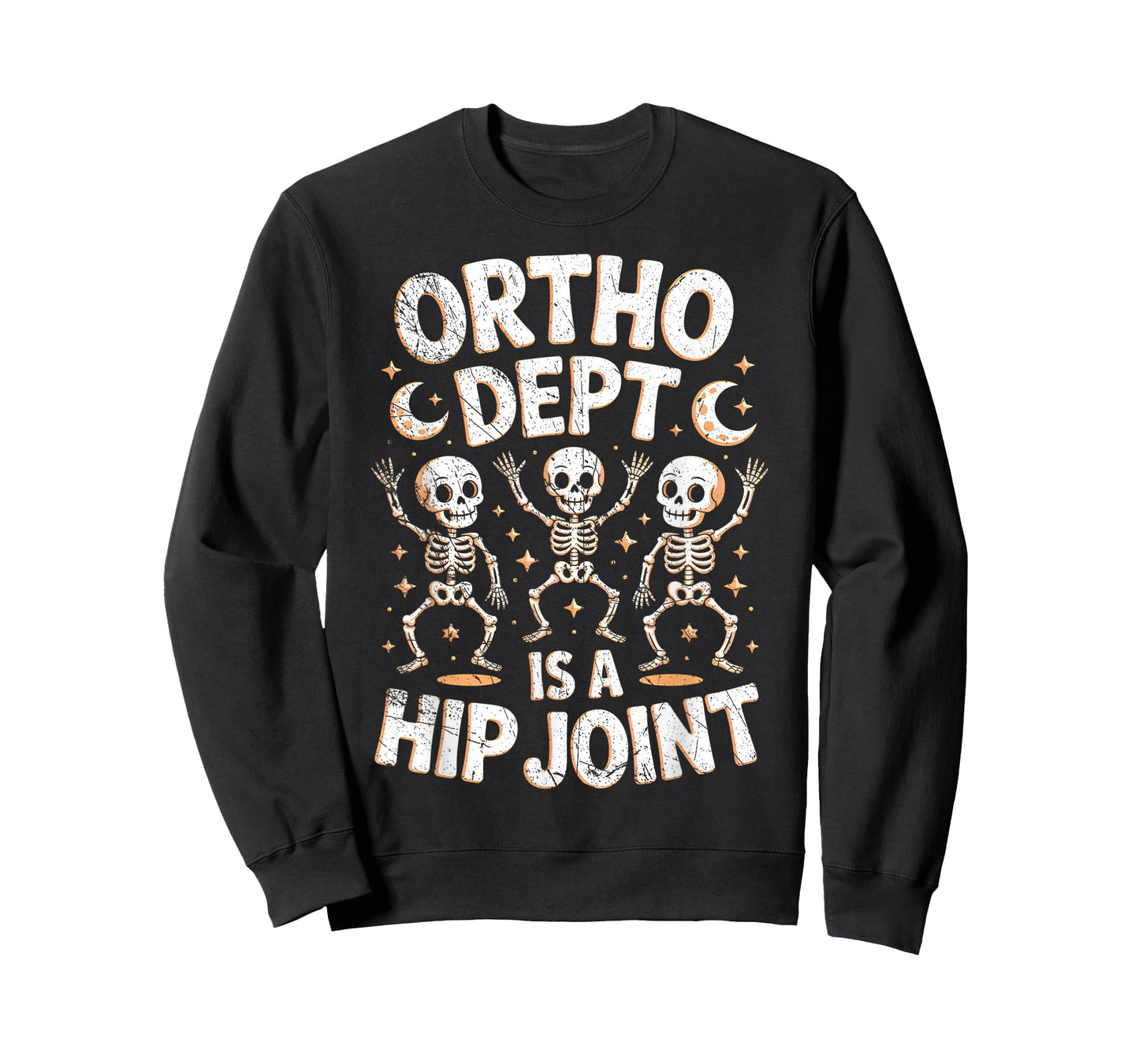 Retro Halloween Nurse Ortho Dept is A Hip Joint Skeleton T-Shirt
