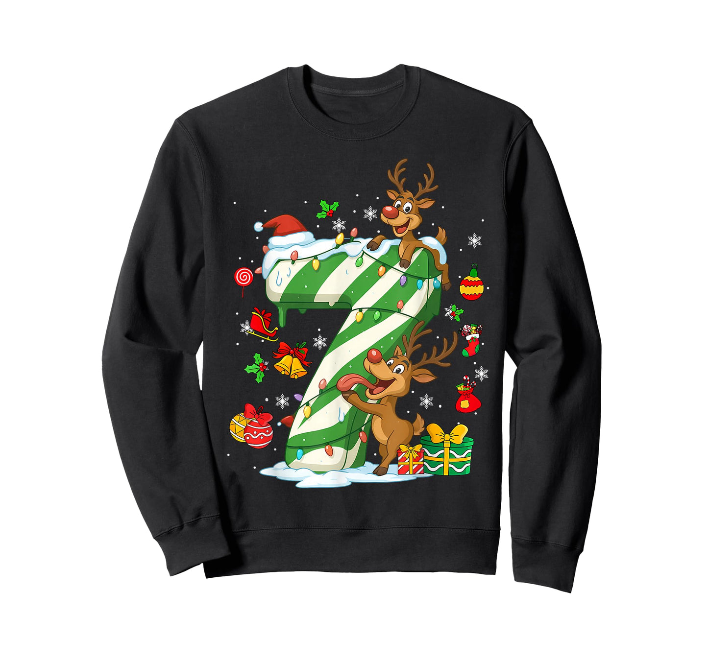 Number 67 Christmas Candy 6 7 Six Seven 6 7 Matching Couples T-Shirt