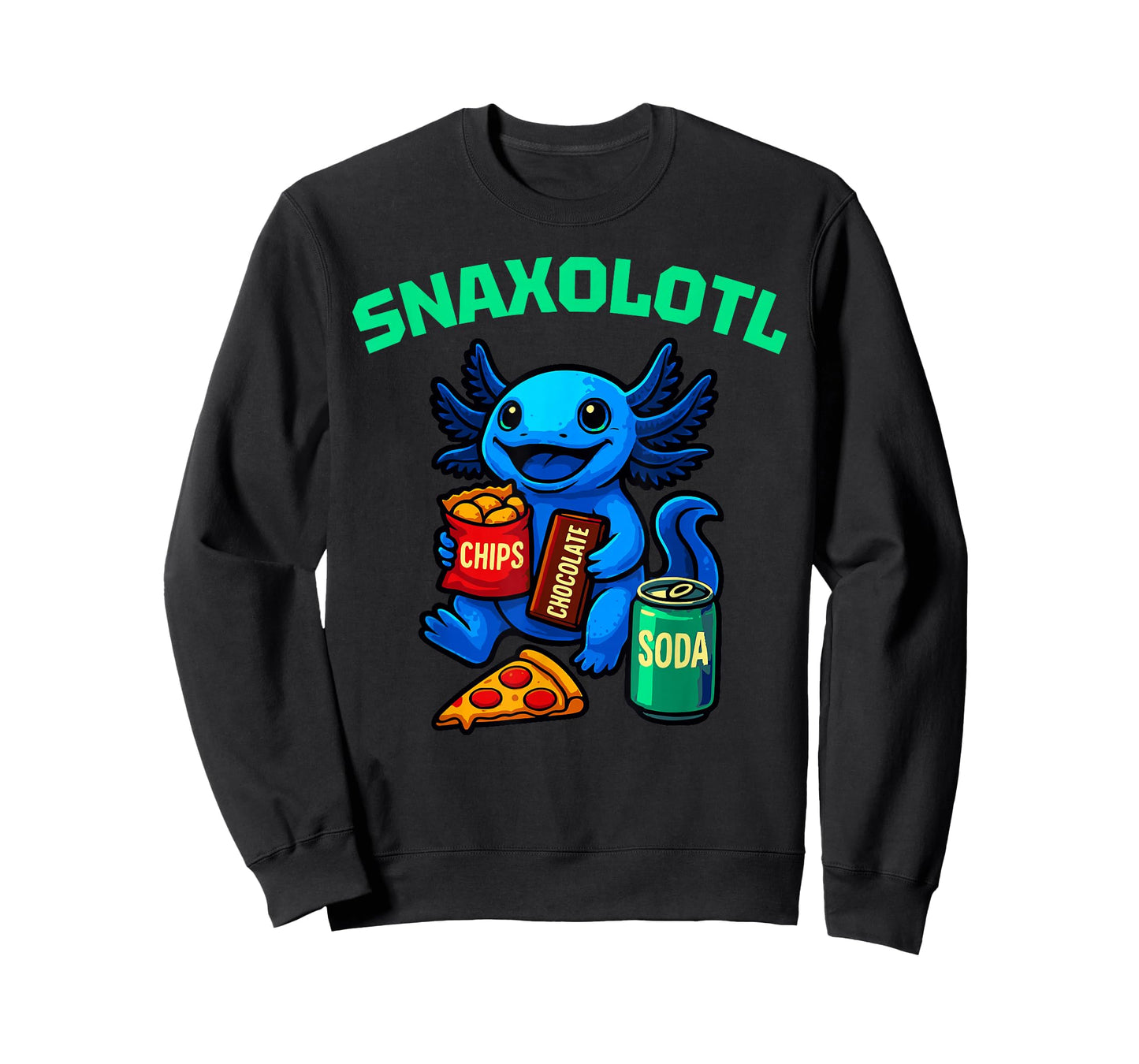 CUTE AXOLOTL Funny Snaxolotl Snacks A Lot Axolotl Kids T-Shirt