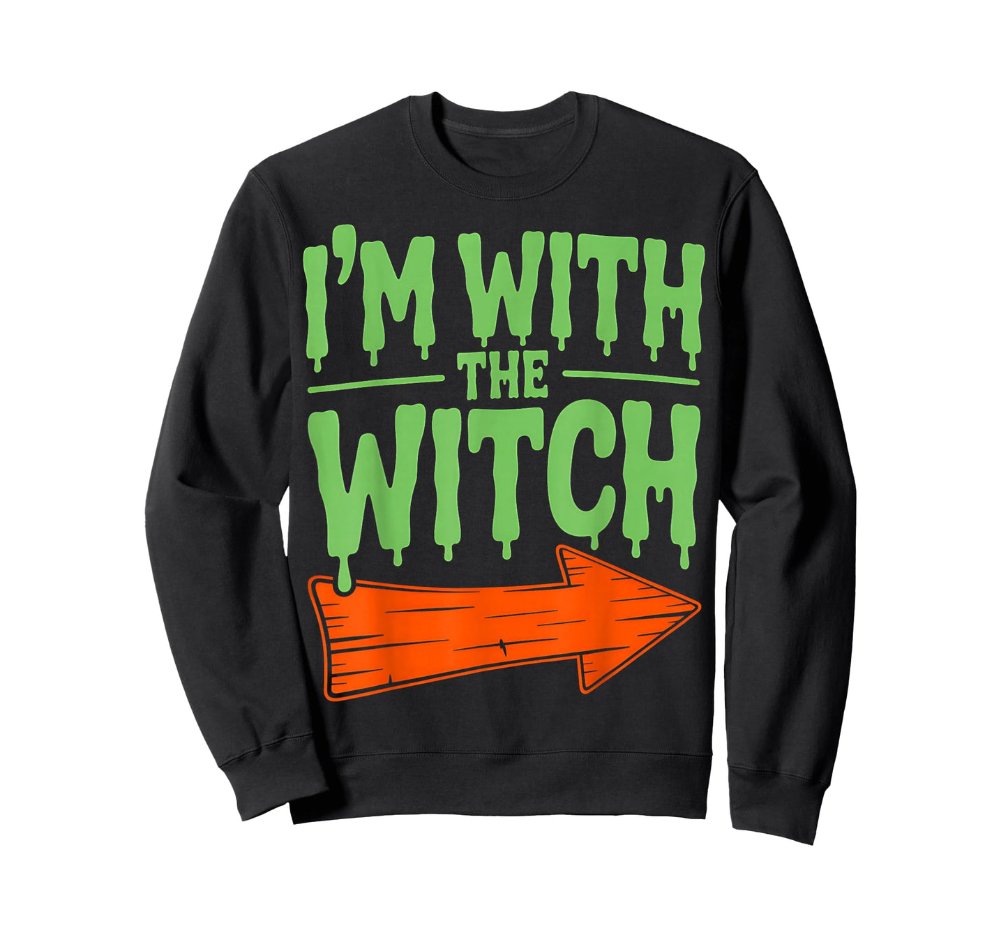 Im with The Witch Funny Husband Halloween Costume Couple Men T-Shirt