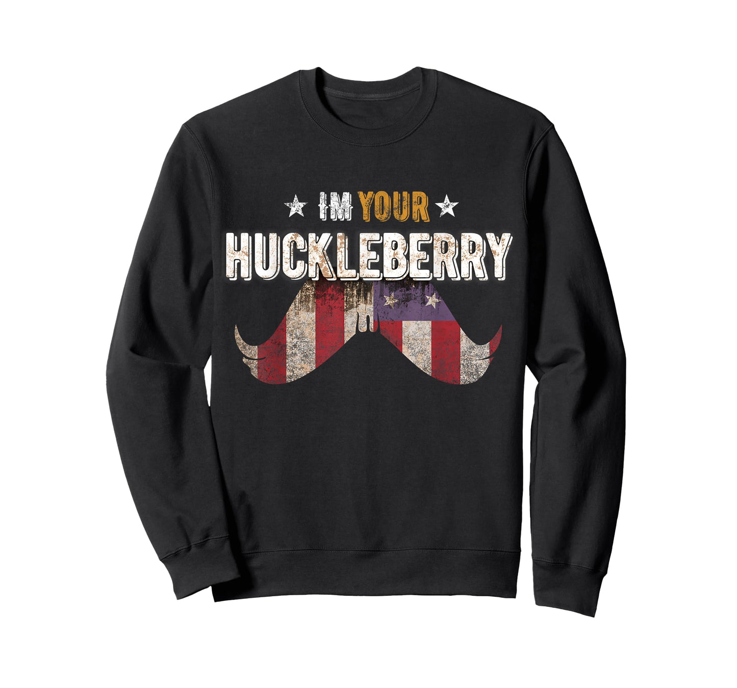 Im Your Huckleberry Vintage Retro Usa Mustache Movie Quote T-Shirt