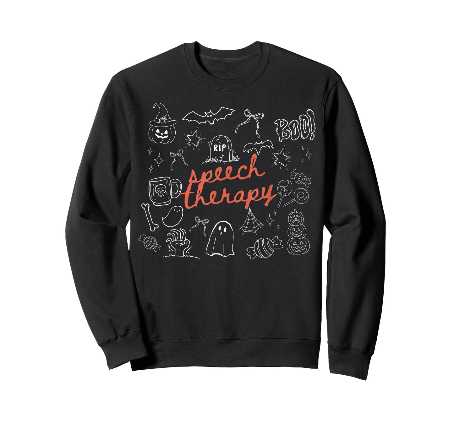 Halloween Speech Therapy Boo Ghost SLP Spooky Season T-Shirt