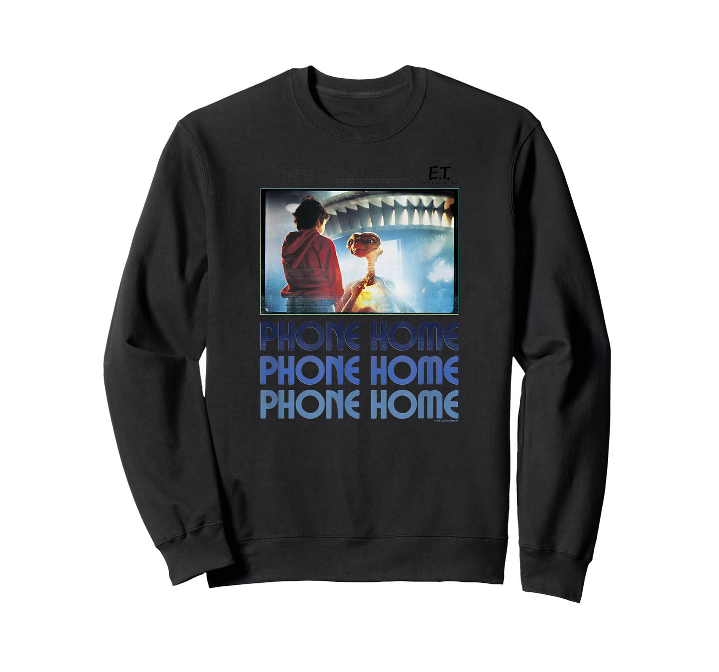 E.T. And Elliott Phone Home Spaceship Poster T-Shirt