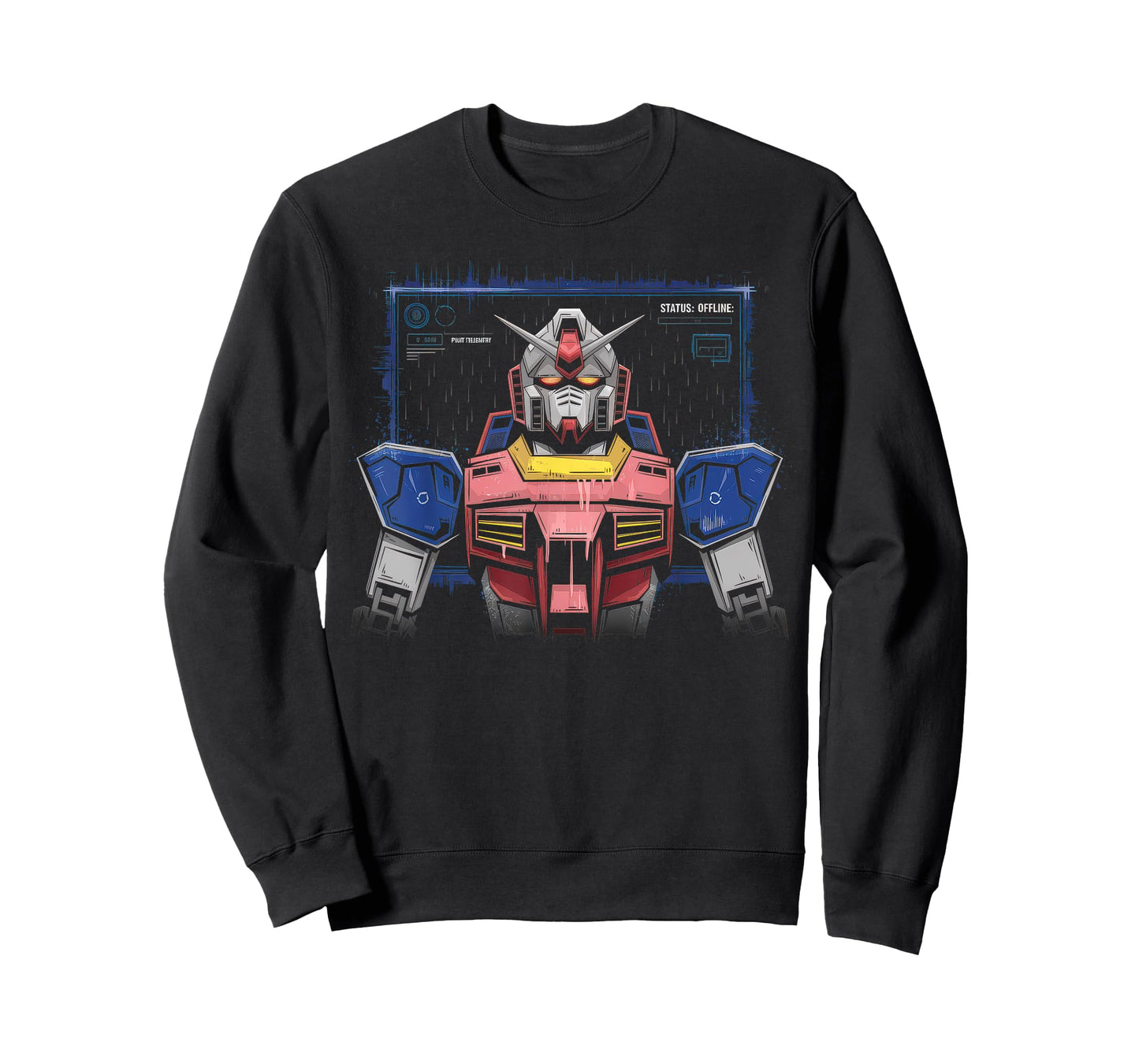 Mecha Tshirt Japanese Mecha Robot Head Anime Art Ukiyo-E T-Shirt