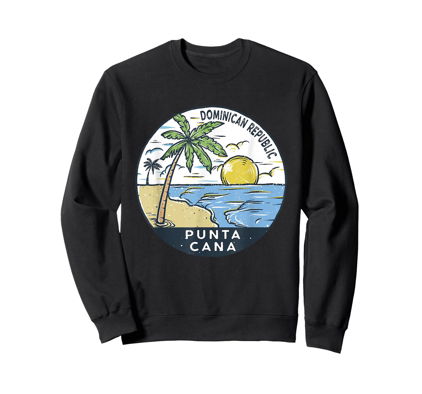 Punta Cana Dominican Republic Illustrated Ocean Vintage T-Shirt