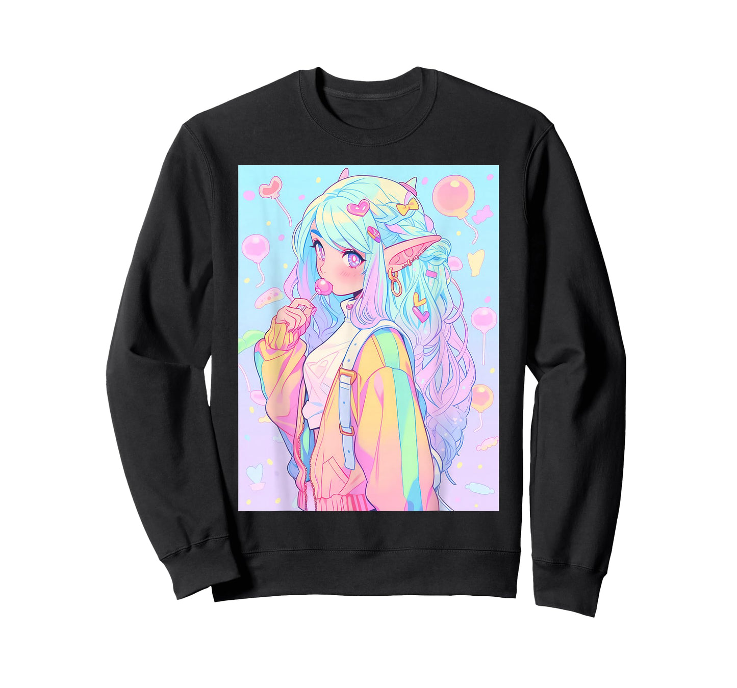 Anime Girl Pastel Kawaii Waifu Elves Girl T-Shirt