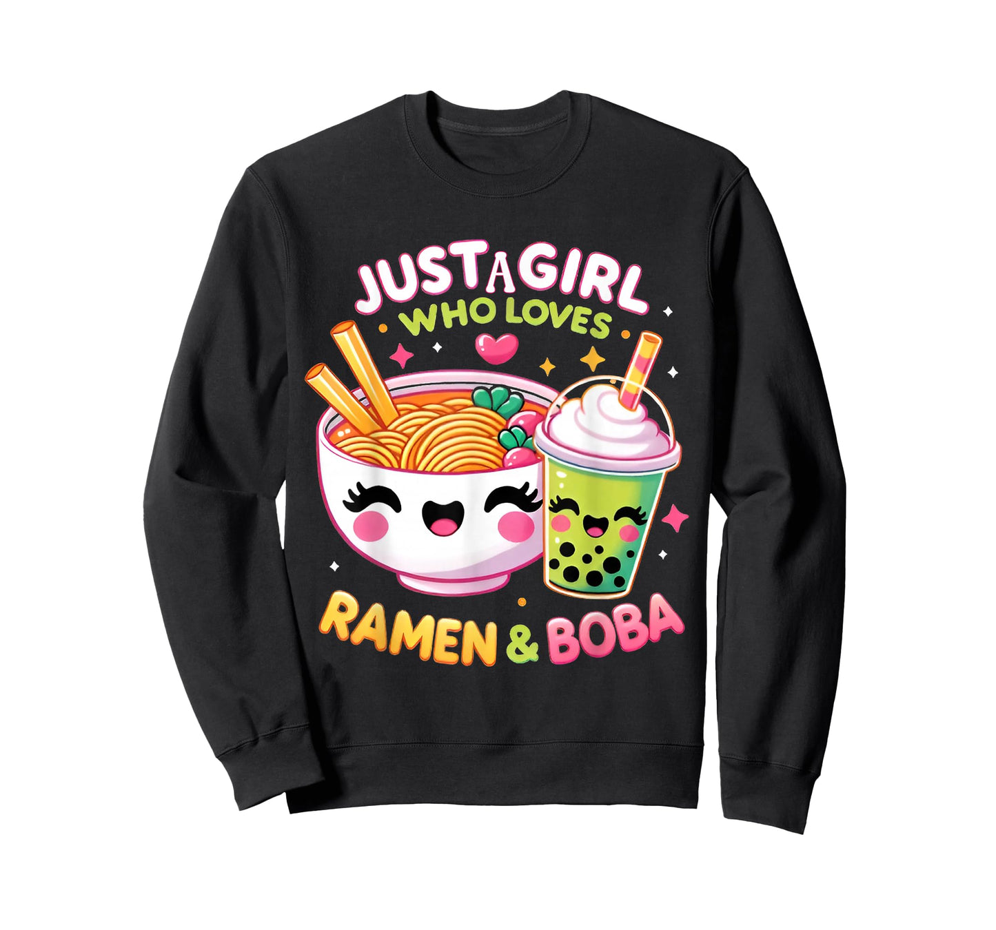 Just A Girl Who Loves Boba Tea and Ramen Bubble Tea Japanese T-Shirt