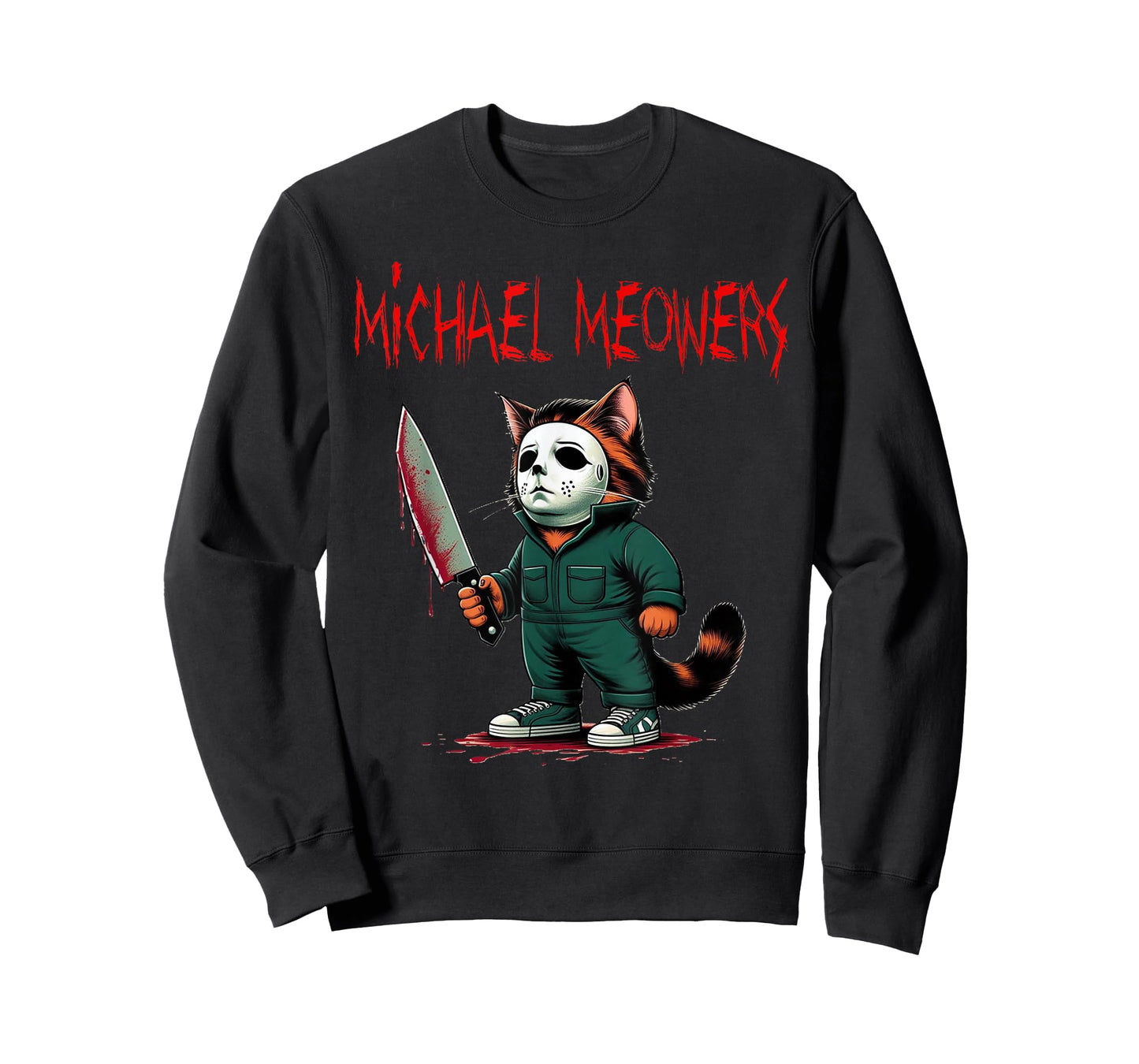 Michael Meowers Halloween Costume Funny Scary Cat T-Shirt