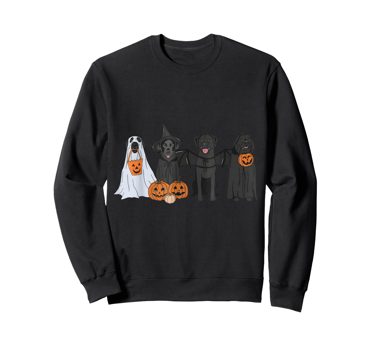 Black Labrador Halloween Ghost pumpkin T-Shirt