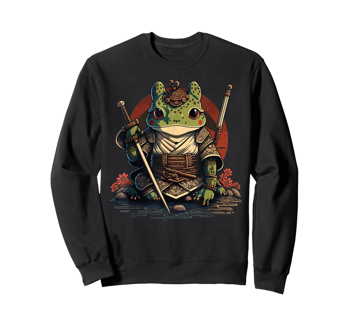 Samurai Frog Warrior Japanese Ninja Frog Kawaii T-Shirt