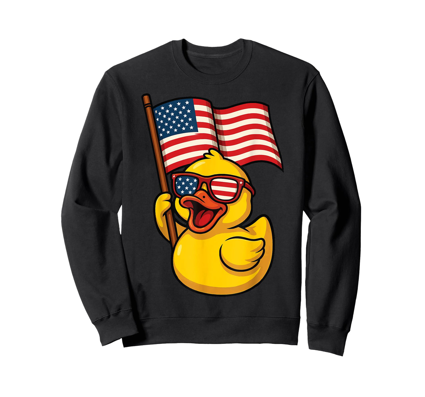 Rubber Duck USA Flag Independence Day Bath Duck T-Shirt