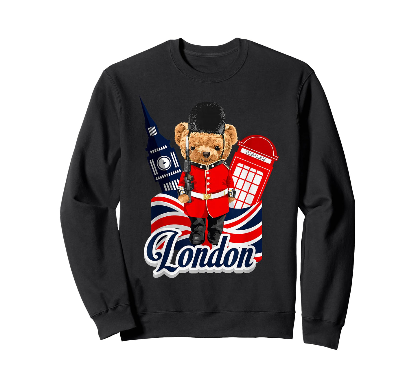 London Teddy Bear Queen Guard Illustration Graphic Anime T-Shirt