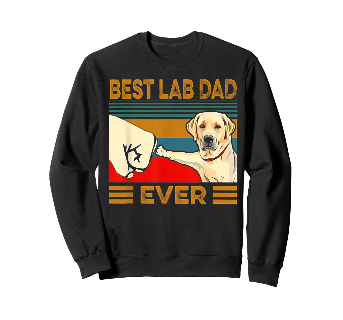 Best Lab Dad Ever Retro Vintage T-Shirt