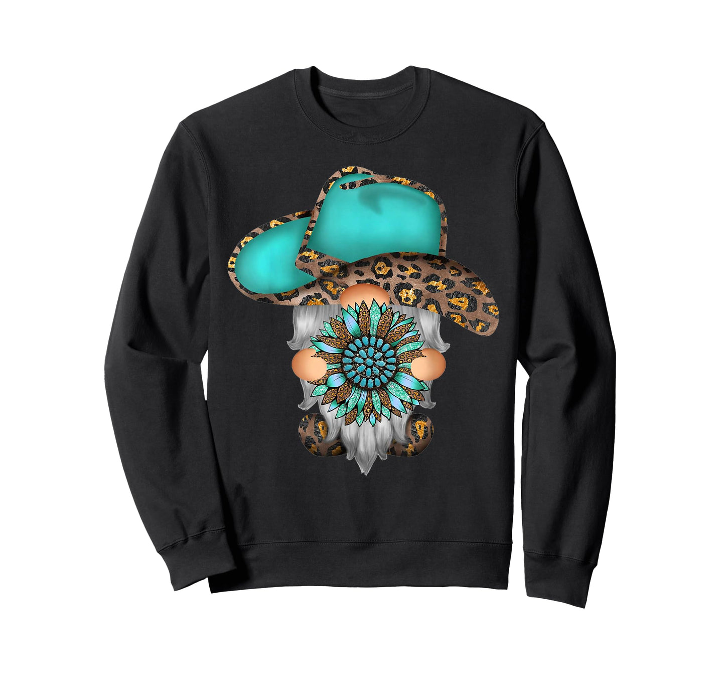 Western Texas Gnome Cowboy Hat Turquoise Cowgirl Women Girl T-Shirt