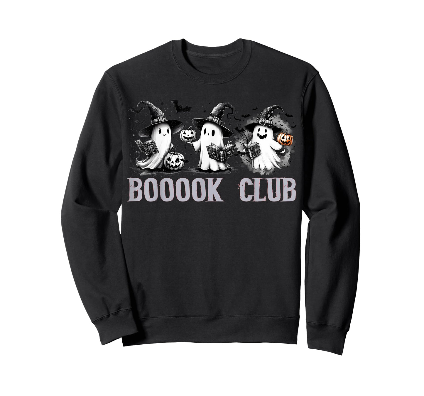 Boo Ghost Books Book Club Halloween Women School Teacher T-Shirt