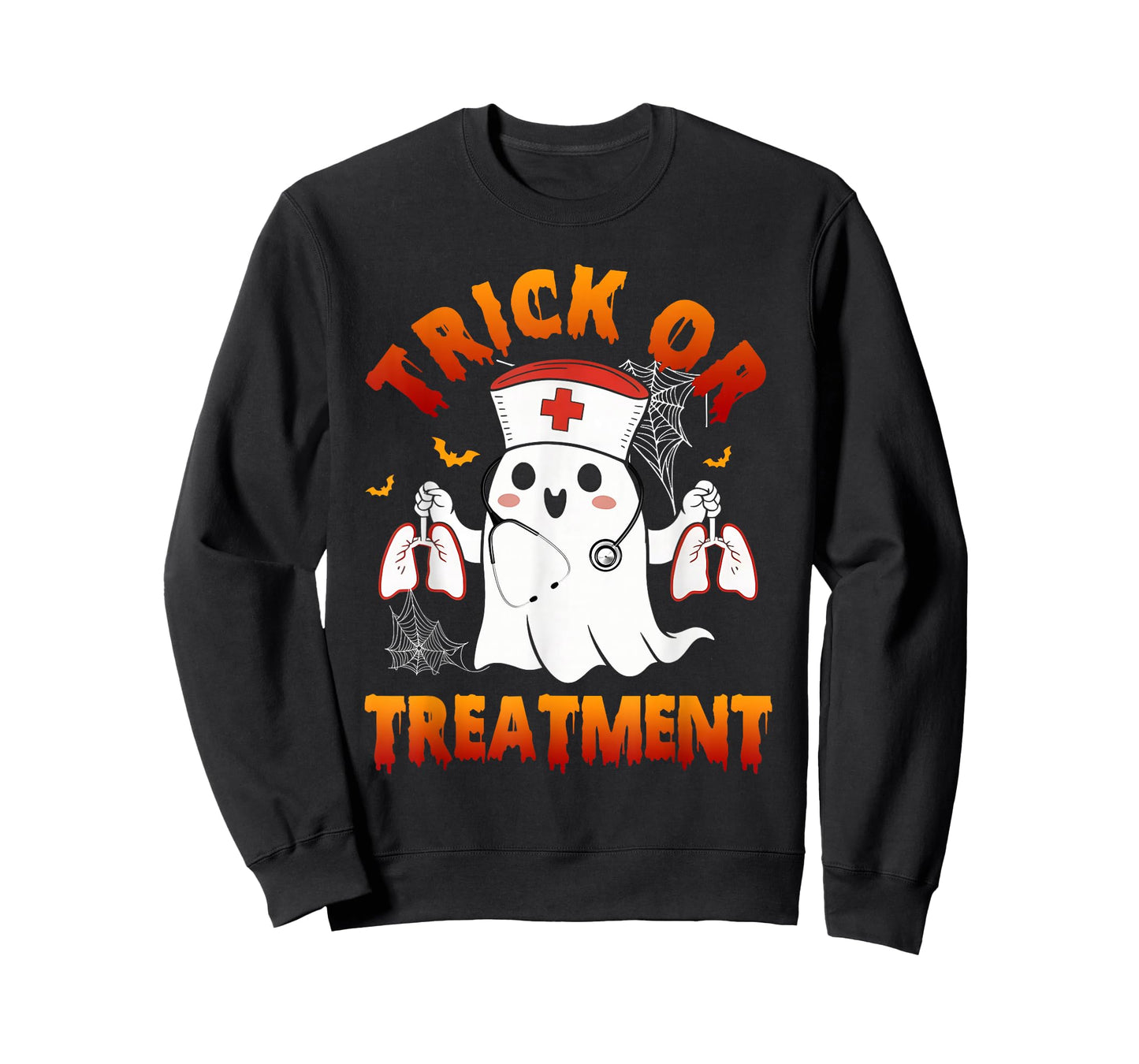 Trick Or Treatment Boo Respiratory Therapist Ghost Halloween T-Shirt