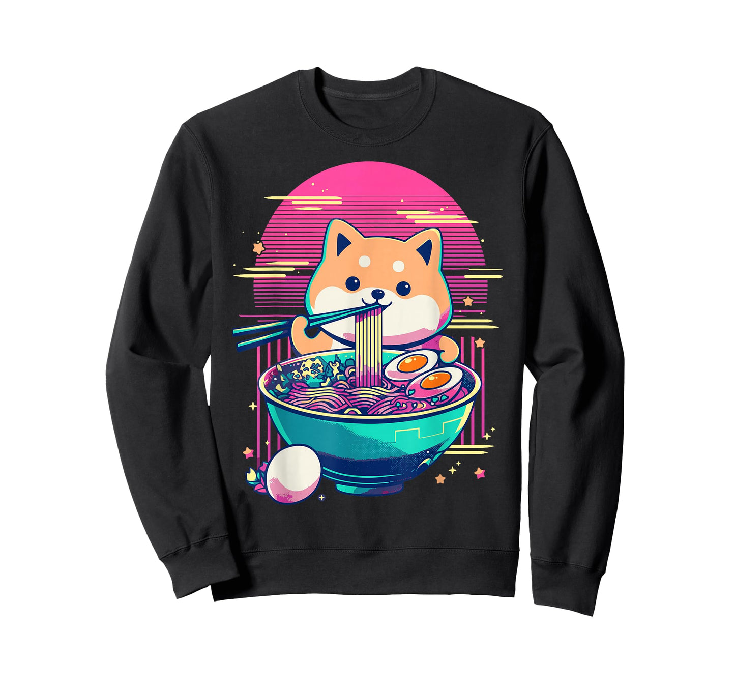 Anime Shiba Inu Eating Ramen Japanese Ramen Japan T-Shirt