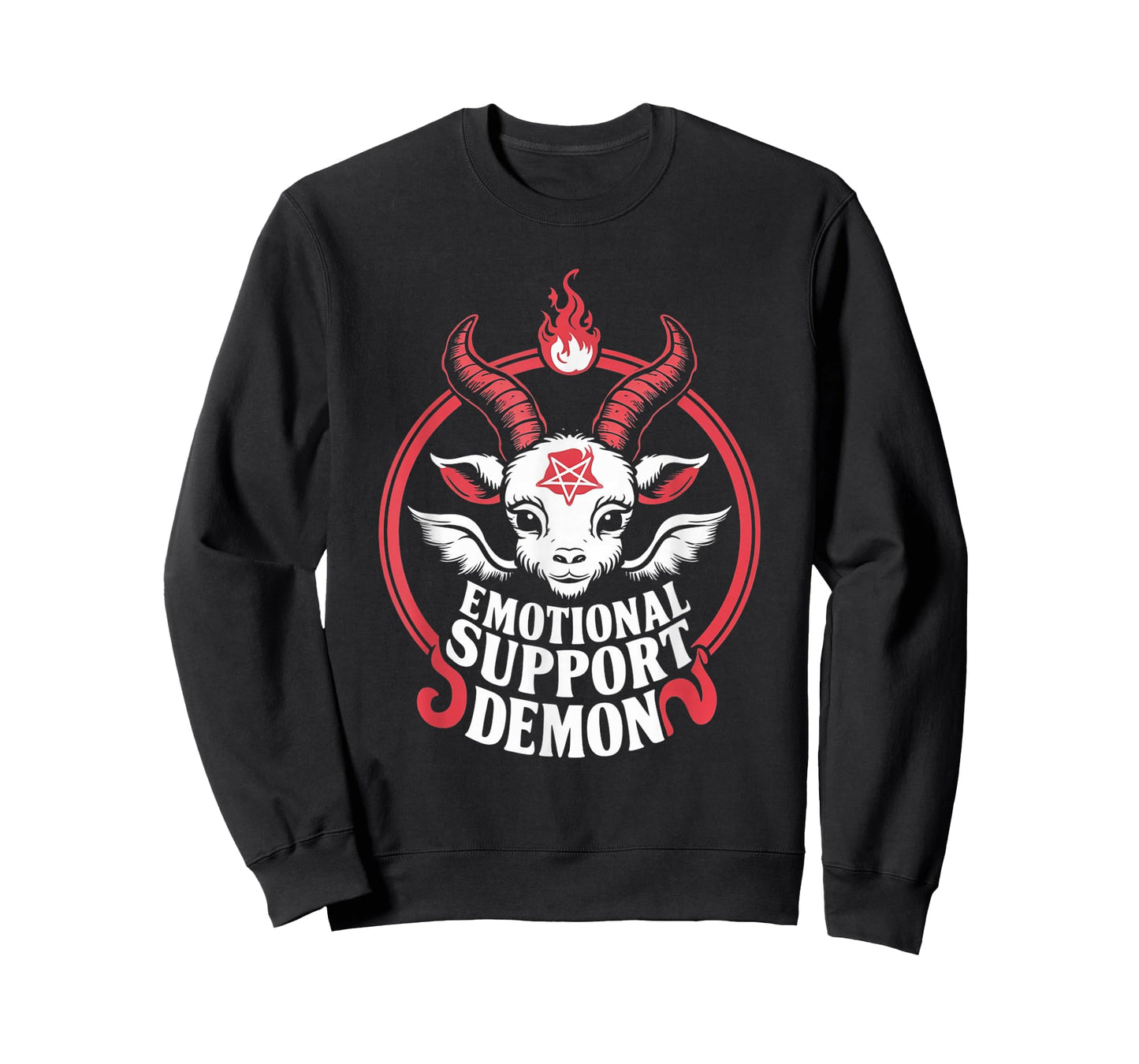 Funny Emotional Support Demon Kawaii Baphomet Goth T-Shirt