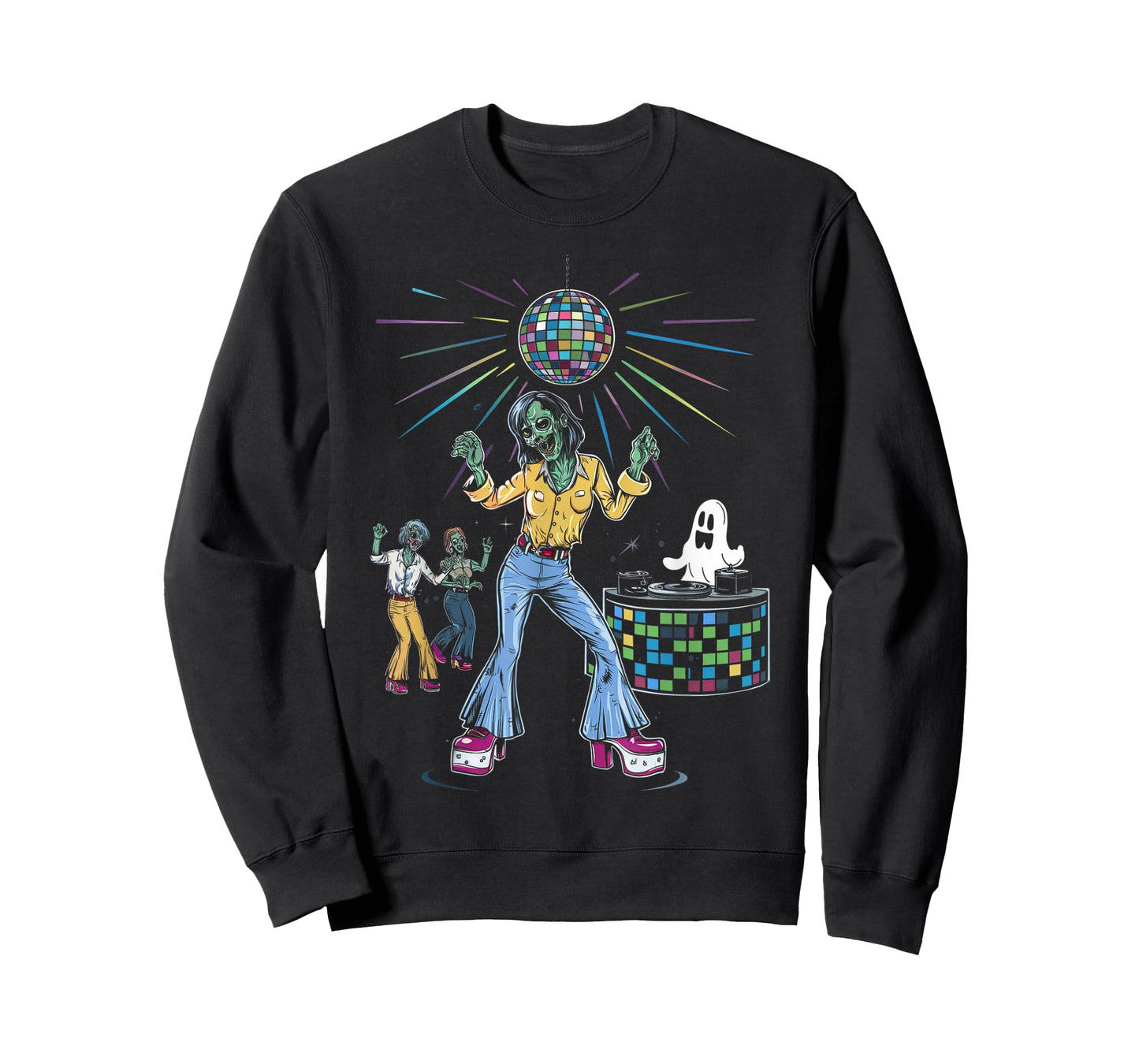 Vintage Halloween Shirt Disco 80's Retro Zombie 70's Dancer T-Shirt