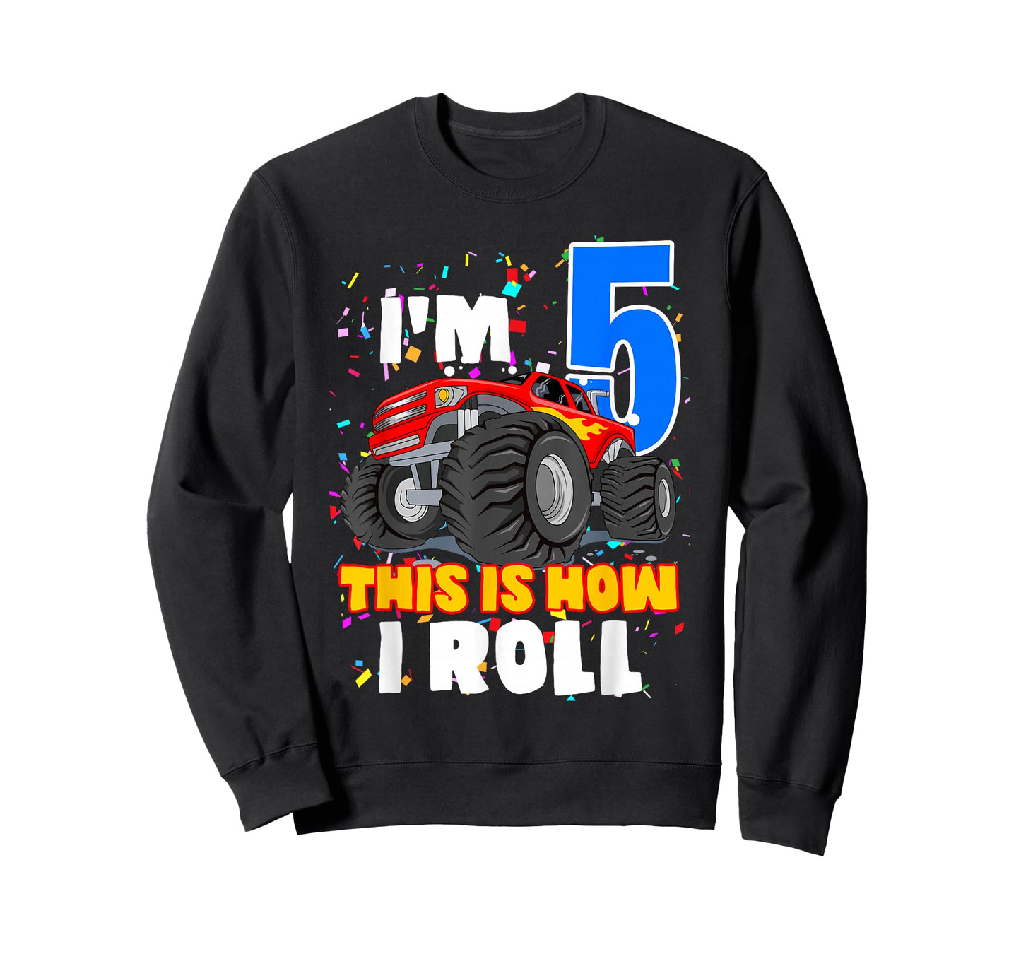 Boys 5 Years Old 5th Birthday Boy Monster Truck Offroad Party T-Shirt