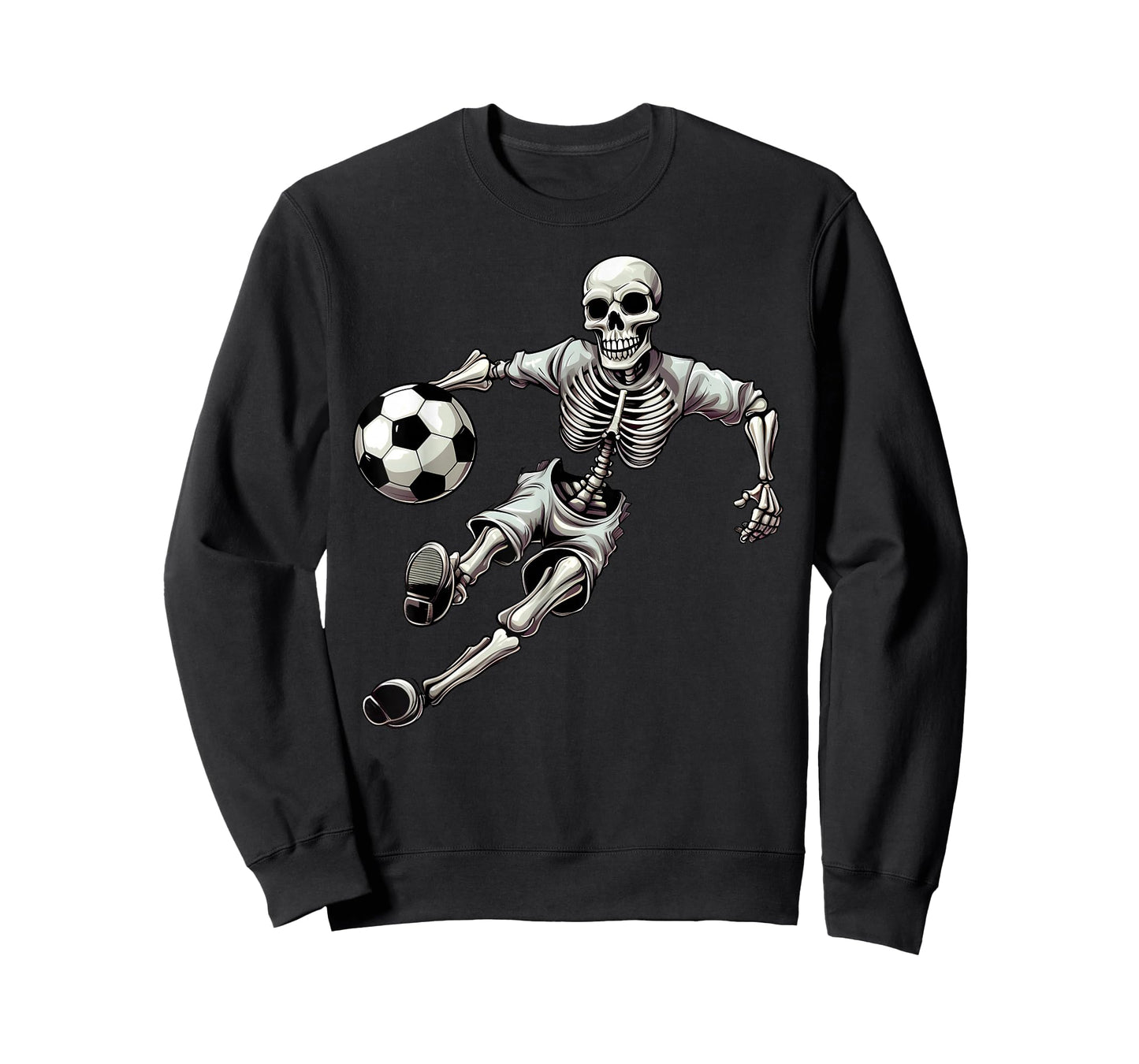Soccer Skeleton Playing Soccer Halloween Skull Lover T-Shirt